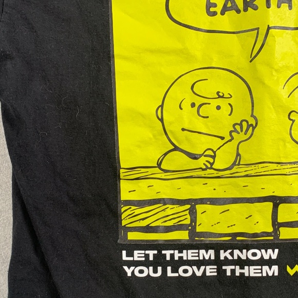 Peanuts Black Tee with Yellow Accents dream clothing Charlie Brown - Picture 12 of 15